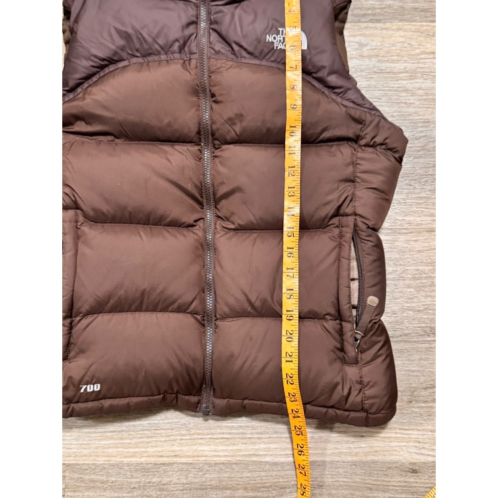 North Face Womens Medium Brown Nuptse Puffer Vest 700 Down Retro 96 Vintage Coat - Picture 5 of 7